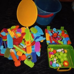 Massive Lot of Bristle Blocks Stackadoos